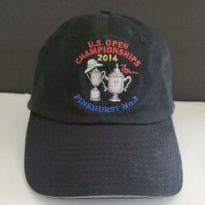 U.S. OPEN CHAMPIONSHIPS 2014 PINEHURST NO.2 USGA BLACK ADJUSTABLE HAT CAP